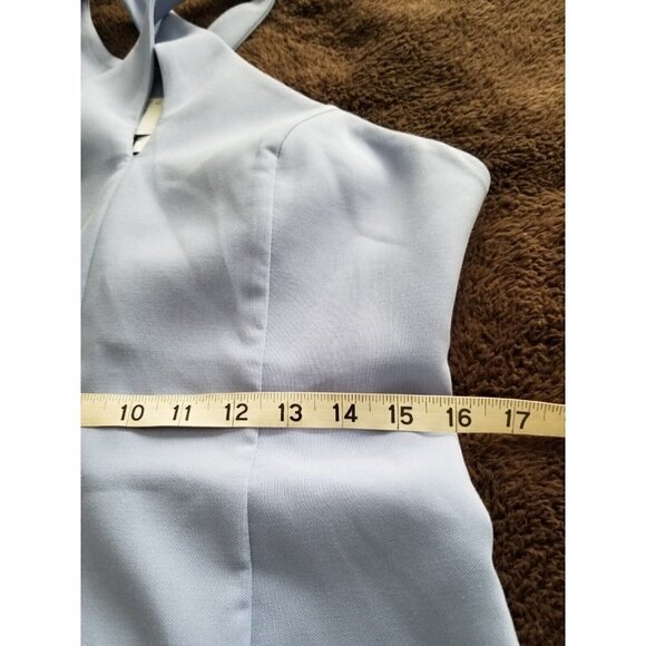 LIKELY Womens Halter Style Flared Carolyn Dress Periwinkle Blue Crepe Size 12 - Picture 11 of 16